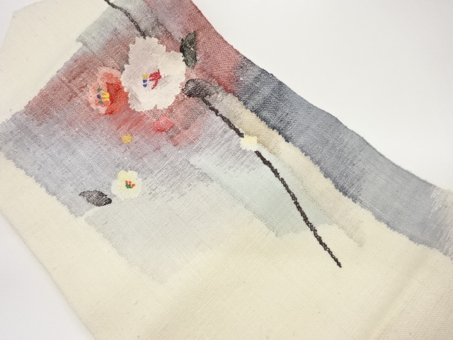 JAPANESE NAGOYA OBI / MAWATA TSUMUGI / WOVEN ABSTRACT